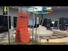 Outdoor-Portable Digital Signage mit Rädern für mobile Werbung