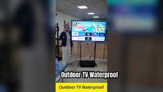 IP55/IP66 Wasserdichter Outdoor-Fernseher | 4K-Werbedisplay mit hoher Helligkeit von Google TV