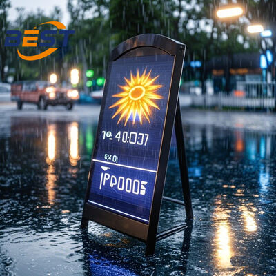 Qualität  P2.5 Pixel Portable LED Signage All-Weather Metal Frame 4500Nits Brightness 10H Battery Life usine