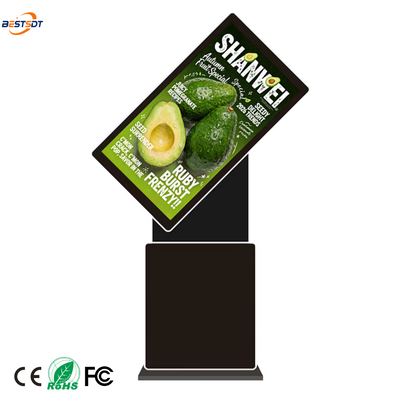 Qualität  360 Degree Rotatable Floor Standing Digital Signage 43 50 55 65 Inch 4K Android Windows Touch Screen Fabrik