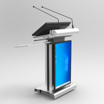 Wireless Multimedia Podium mit Mikrofon und Lautsprecher 32" Frontbildschirm
