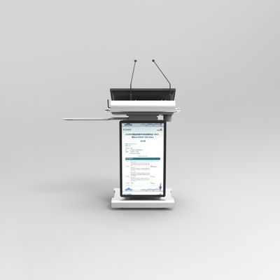 Wireless Multimedia Podium mit Mikrofon und Lautsprecher 32" Frontbildschirm