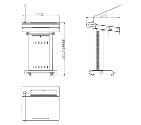Drahtloses Mikrofon Lectern Smart Integrated Digital Podium mit 23,8" Frontbildschirm