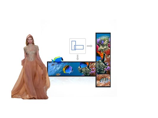Einzelhandelsgeschäft Stretched Bar LCD-Display kundenspezifisch angepasst Ultra Wide LCD Regalbildschirm