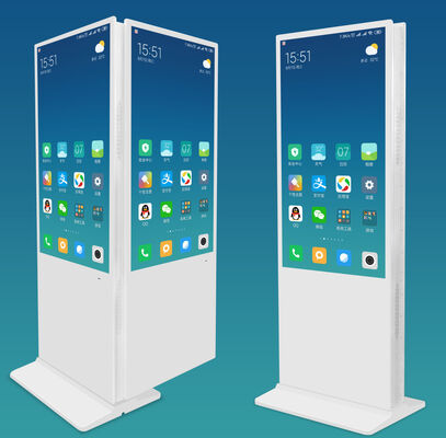 Doppelschirm LCD-Digitalschilder mit 350 Cd/m2 Helligkeit und Android-Betriebssystem für Einzelhandelsgeschäfte
