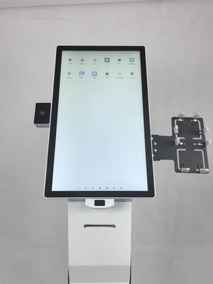 Interaktiver Selbstbedienungskiosk 21.5 32 Zoll Boden Stehender Touchscreen POS Drucker Kiosk