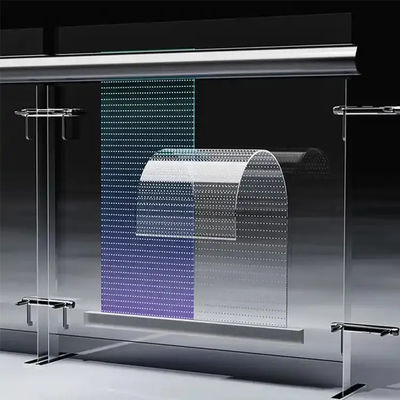 Flexible LED-Film-Bildschirm biegbare transparente Anzeige mit IP65-Wasserdichtheit für Ausstellungen/Werbeflächen/Einzelhandelslösungen