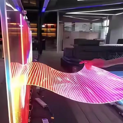 16 9 Aspektverhältnis Ultrafeine 3,9 mm transparente LED-Film-Bildschirm für die Installation von Glasvorhangwänden