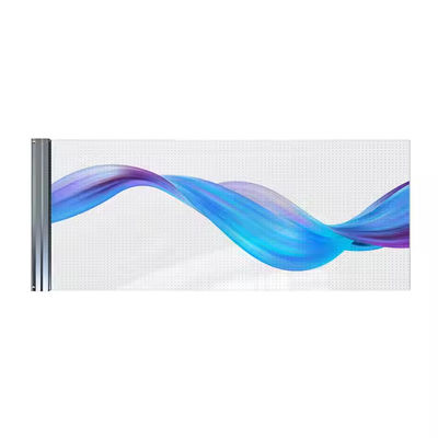 Flexible Glasvorhangwand LED Filmbildschirm hohe Transparenz 85% Leichtgewicht