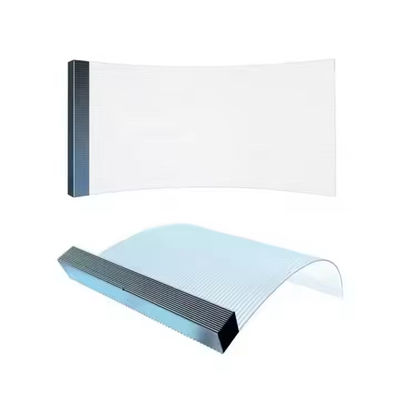 IP43 Wasserdichtes Glas Vorhang Wand Werbung LED Film Bildschirm 5000nits Helligkeit 3840Hz Auffrischungsrate Vertikal≥140° Blickwinkel