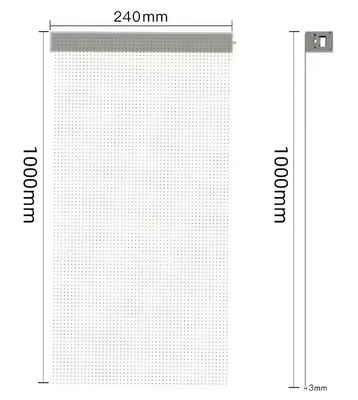 Schlanker LED-Transparenter Film Bildschirm Hohe Transparenz 85% 5000nits Helligkeit Ultra-dünn 3,9mm Design Anpassbar Größe