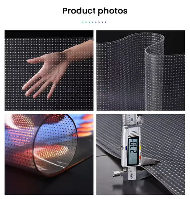Schlanker LED-Transparenter Film Bildschirm Hohe Transparenz 85% 5000nits Helligkeit Ultra-dünn 3,9mm Design Anpassbar Größe