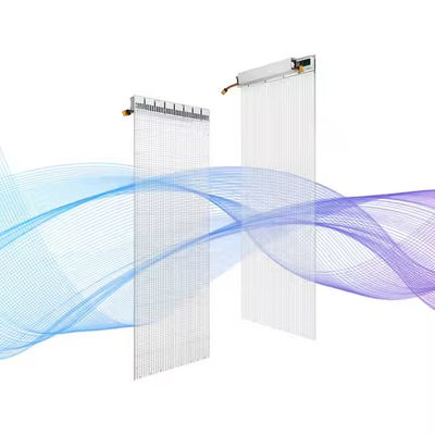 Langlebige Glasvorhangwand Transparenter LED-Bildschirm IP43 Wasserdicht 5000nits Helligkeit 80% Lichtdurchlässigkeit Einfache Installation