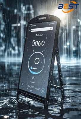 Outdoor P2.5 Portable LED Signage mit 10H Batterie 4500Nits IP65 wasserdicht für kommerzielle Werbung