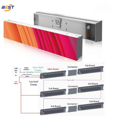 Wasserdicht GOB Ultra-Dünn-Regal-LED-Display 21 mm Dicke P1.2-P1.8 Pixel-Tonhöhe 500CD Helligkeit