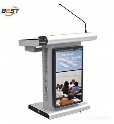 Smart Podium mit Multi Points Foil Touch 350 Cd/m2 Helligkeit und 8 GB RAM für erweiterte Präsentationen