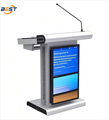 TFT 8GB RAM Digital Multimedia Podium mit 350 Cd/m2 Helligkeit und 1050mm Ergonomie Höhe für Geschäftspräsentationen