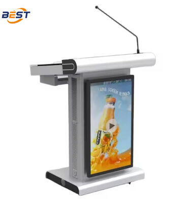 Intelligentes digitales Podium mit phosphatierter Plattenbeschichtung mit einer Dichte von 720 kg/m³ und verstecktem Kabelmanagement