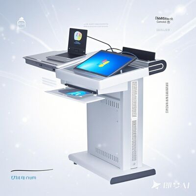 TFT 8GB RAM Digital Multimedia Podium mit 350 Cd/m2 Helligkeit und 1050mm Ergonomie Höhe für Geschäftspräsentationen