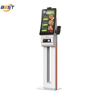 Bodenstehender Selbstbedienungs-Bestellkiosk mit kapazitivem 10-Punkt-Touchscreen und einer Auflösung von 1920 x 1080