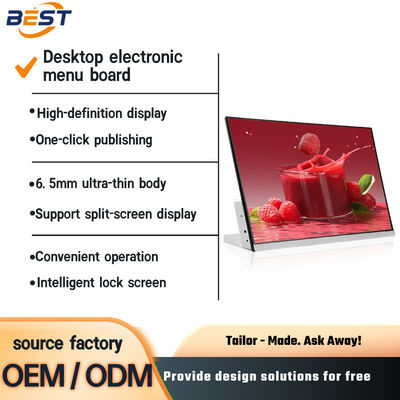Digitale Handels-Tischtop-Menü Anzeigen Tisch Werbung Poster Stand Desktop Hotel