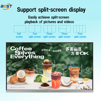 Kommerzielle digitale Menüanzeige mit 23,8 Zoll/21,5 Zoll Pixel Pitch und anpassbarem High-Definition System