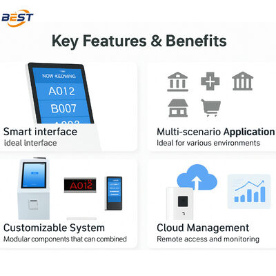 Smart Android Thermal Printing Queue Management System mit mehreren Sprachen und Touchscreen-Schnittstelle