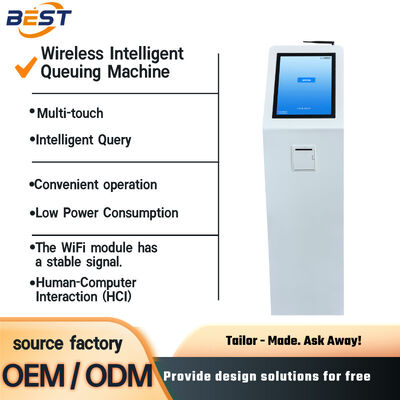 LCD-Touch-Bildschirm-Warteschlange-Management-System Ticketspender-Maschine mit thermischem Druck und mehreren Sprachen