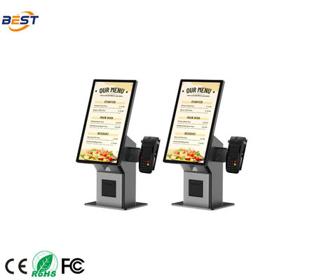 21.5-Zoll-kapazitiver Touchscreen Digitale Menüplatte mit thermischem Druck und Farb-LCD für Restaurants