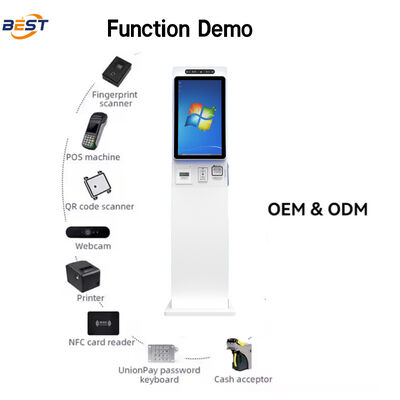Interaktiver POS-Kiosk mit 4K-Clarity-Display 50.000-Stunden-Lebensdauer und 10-Punkte-Kapazität-Touch für Self-Service-Bestellungen