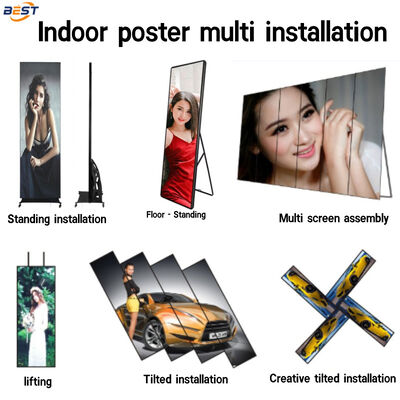 Foldable Indoor LED Poster Screen P2.5 3840x2160 1300cd/m2