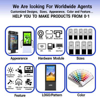 Außen-LCD-Display mit 16:9 Bildverhältnis 50000 Stunden Lebensdauer und 3840X2160 Auflösung Digital Signage