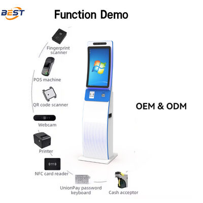 1920X1080 Auflösung Selbstbedienung Bestellkiosk mit Kapazitiv Touch 10-Punkte und modulare Add-Ons