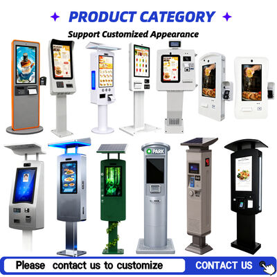 IP65 wasserdichter Outdoor-Touchscreen-Kiosk mit 21,5" HD-Display und 10-Punkt-Kapazitiv-Touch für Selbstbestellung