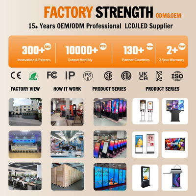 21.5-Zoll-Android-Floor-Standing-Digital Signage mit LED-Schreibbrett Innenwerbeanzeige