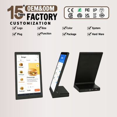 10.1′′ / 15.6′′ L-Form Touchscreen Desktop Digitale Beschilderung∙ Android Kiosk mit Loop-Wi-Fi Fernbedienung