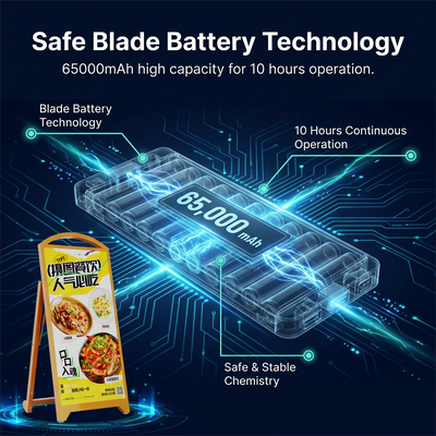P2.5 Outdoor-LED-Mobildisplay mit 4500 nit hoher Helligkeit und 65.000 mAh batteriebetriebenem, tragbarem LED-Schild