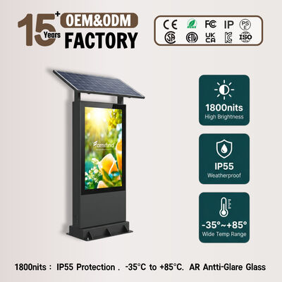 Solarbetriebenes LED-Werbedisplay | 1500–2000 nit Sonnenlicht lesbar