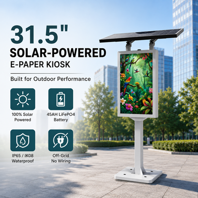 31.5 Zoll CMYKW-E-Papier-Display mit IP65-Schutz für Solarschilder im Freien