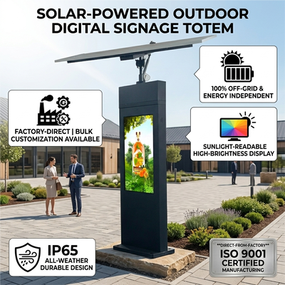 Solar Tracking Digital Signage | Automatische Sonnenverfolgung | IP65 | Off-Grid