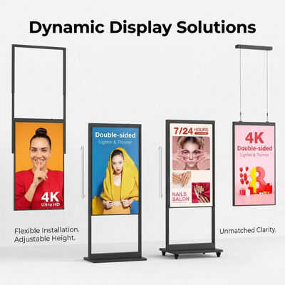 Doppelseitiges Display mit hoher Helligkeit | 28,8 mm dünn | 178° Betrachtungswinkel