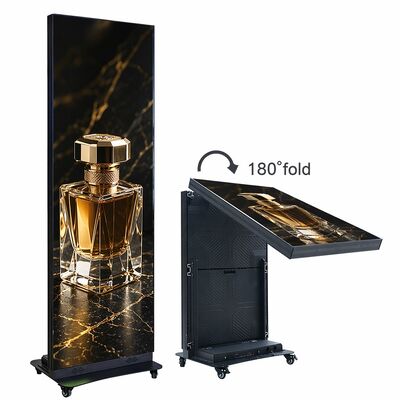 P1.86 Portable Foldable LED Poster Display Premium 640x1920mm Aluminiumlegierung Stehen
