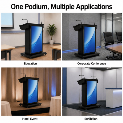 Standfläche Digital Lectern 43 Zoll Front Display 21,5 Zoll Touchscreen für Trainingsräume