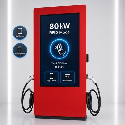 80kW DC Schnellladestation CCS1 CCS2 Outdoor LCD Werbedisplay OCPP 1.6J 150-1000V