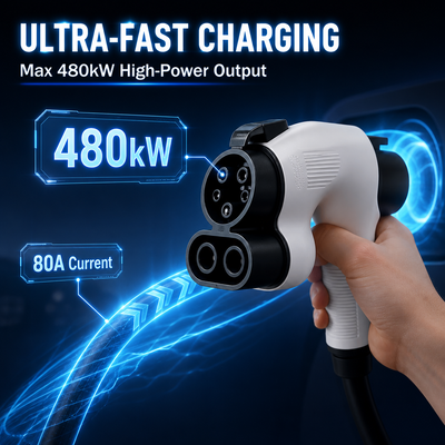 19,2kW AC Level 2 EV-Ladegerät SAE J1772 Außen-LCD-Werbedisplay OCPP 1.6J 80A US-Standard