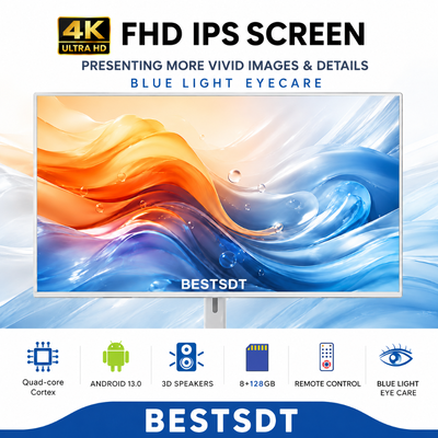32 Zoll Android 13 Akkubetriebener mobiler Smart Screen Touch Digital Signage 4K IPS 8GB 128GB