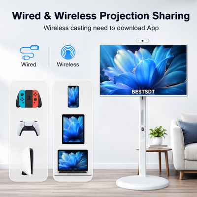 32 Zoll Android 13 Akkubetriebener mobiler Smart Screen Touch Digital Signage 4K IPS 8GB 128GB
