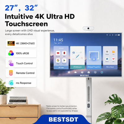 32 Zoll Android 13 Akkubetriebener mobiler Smart Screen Touch Digital Signage 4K IPS 8GB 128GB