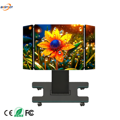 135 Zoll COB Faltbares Hub-All-in-One-LED-Display 180 Grad Faltung 700mm Hub P1.56