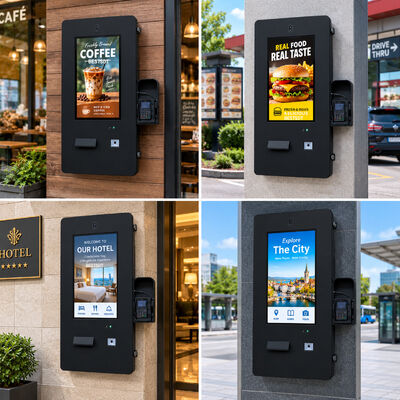 Anpassbarer Selbstbedienungs-Bestellkiosk für den Außenbereich, OEM-Abmessungen, Farbe, Terminal mit modularem Design